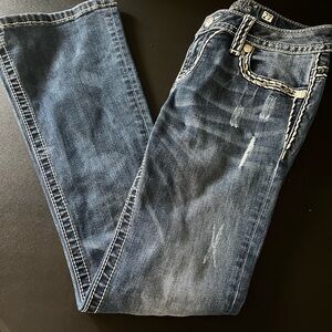 Miss Me Distressed Blue Jeans
